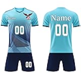 Personalized Custom Soccer Jerseys for Men, Women, Kids, Adult Training Soccer Uniform with Name, Number, Logo