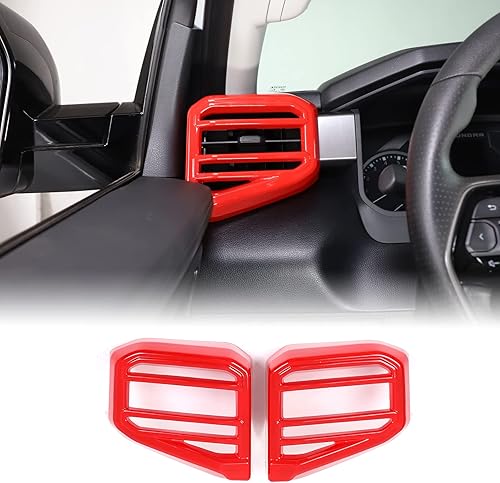 Vista 61 de Cubierta de salida de aire lateral para consola central de automóvil, compatible con Toyota Tundra 2022+ Sequoia 2023+ cubierta de panel de aire