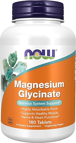 Magnesium glycinate supplement bottle