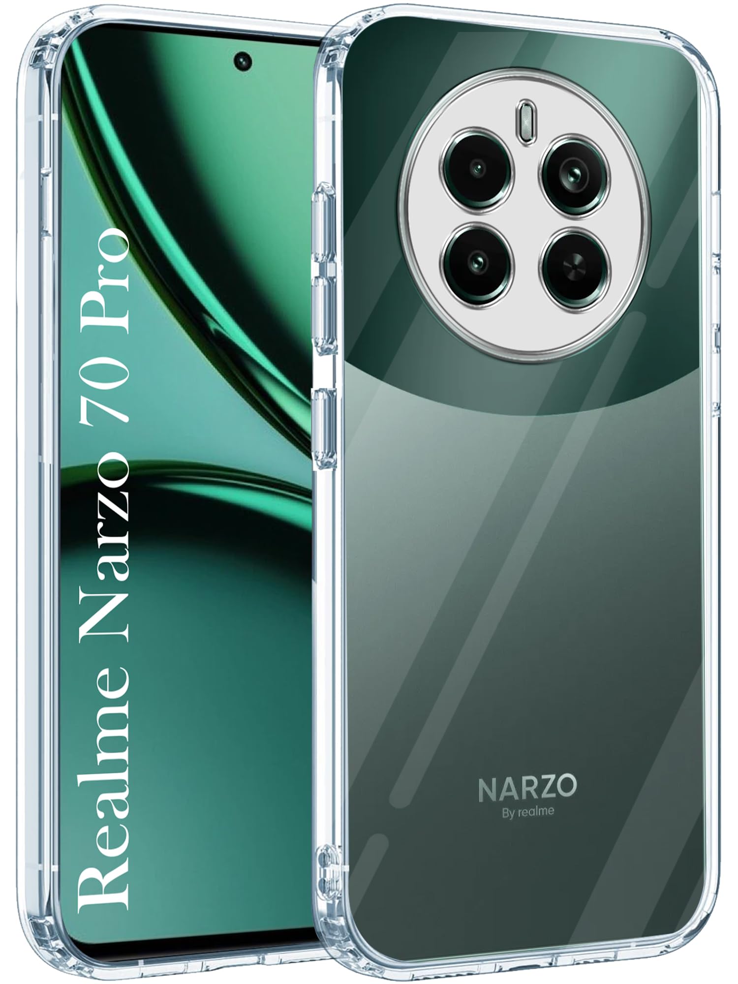 Jkobi Back Cover for Realme Narzo 70 Pro (Silicone Clear Shockproof Case with Camera Protection | Soft and Flexible | Transparent) (B0CYSM4RBT) Amazon Price History, Amazon Price Tracker