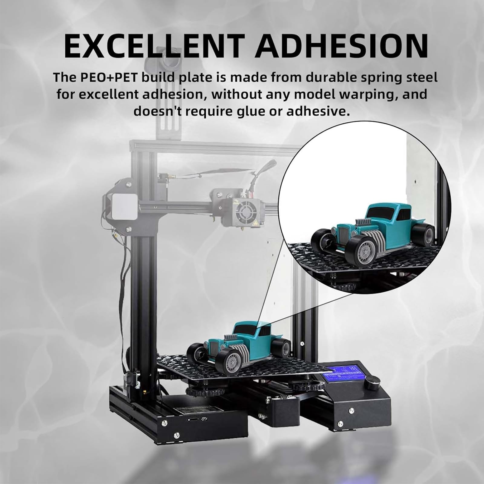 IdeaFormer Smooth PEO PET płyta dociskowa 235 x 235 mm, elastyczna platforma PEO PET Spring Steel do Ender 3/Ender 3 Pro/Ender 3 Neo/Ender 3 V2/Ender 5/do Elegoo Neptune 2/3/4/Pro