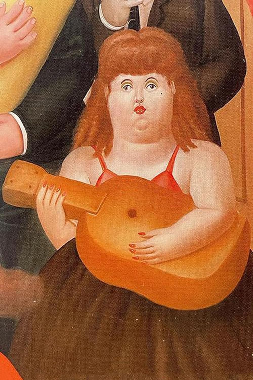 Matvsd Kohecs Fernando Botero Girl Playing Mandolin Canvas Wall Art, Unframed, 40x60cm