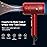 Slopehill Professional Ionic Hair Dryer, Powerful 1800W Fast Drying Low Noise Blow Dryer with 2 Concentrator Nozzle 1 Diffuser Attachments for Home Salon Travel (Agate Red)