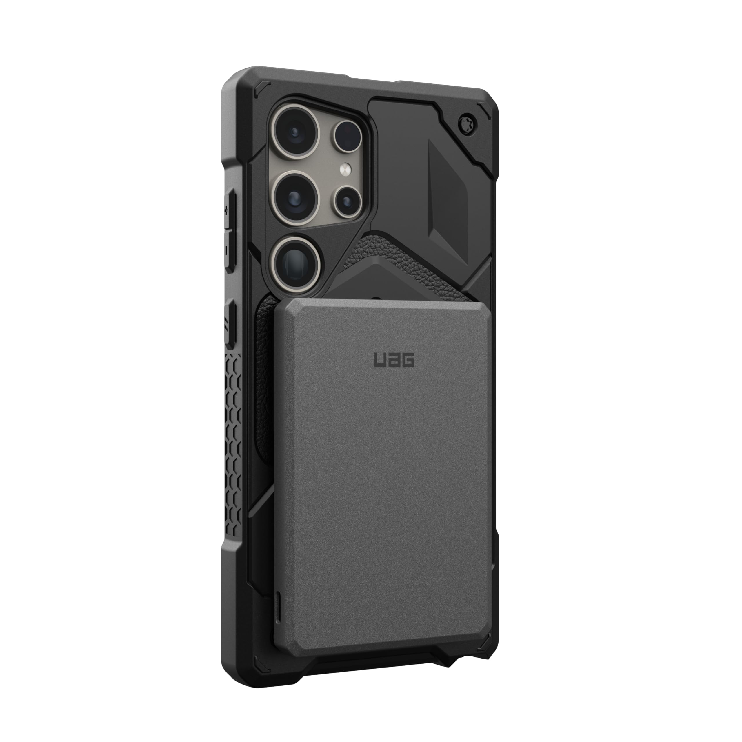 URBAN ARMOR GEAR UAG - Power Bank SRGE da 5000 mAh, 20 W, USB-C, sottile, magnetico, wireless, portatile, ricarica rapida, compatibile con iPhone 16, Samsung Galaxy S25, nero/grigio