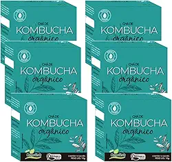 Kit 6cx Chá Kombucha Orgânico - chá fermentado (60 sachês de 10g) - Campo Verde