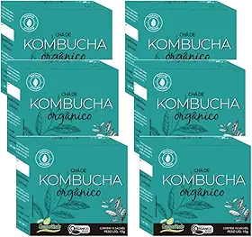 Kit 6cx Chá Kombucha Orgânico - chá fermentado (60 sachês de 10g) - Campo Verde