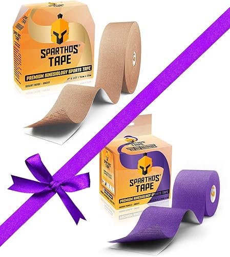 Sparthos Paquete de cinta de color: beige desierto [rollo sin cortar de 115 pies] + morado índigo [rollo sin cortar de 16.4 pies]