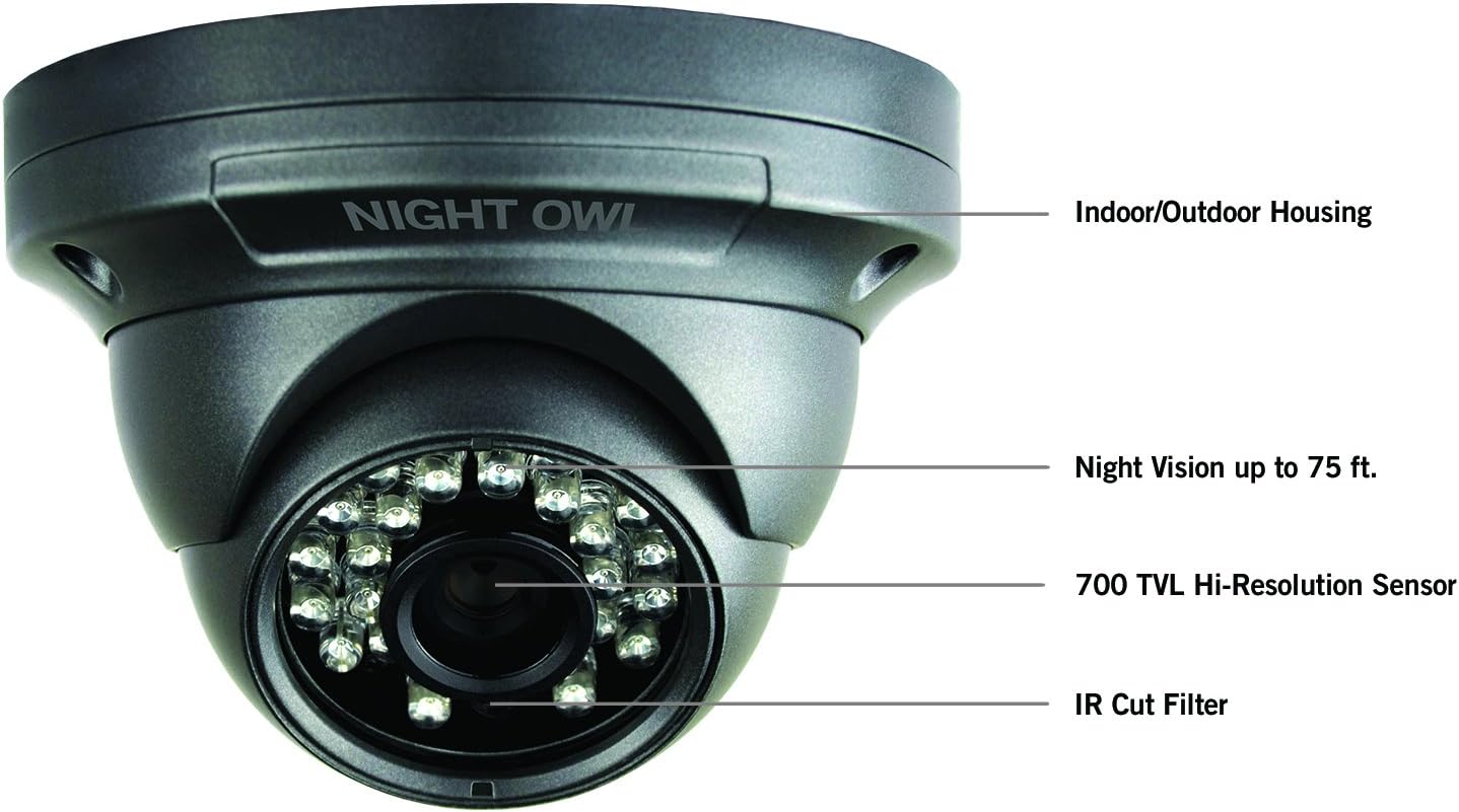 🔥 Cаѕhbасk uр tо 70% Night Owl Security B-PE45-4DM7 4-Channel DVR System with 500GB HDD, HDMI Output, 4 Hi-Res 700 TVL Dome Cameras (Black)