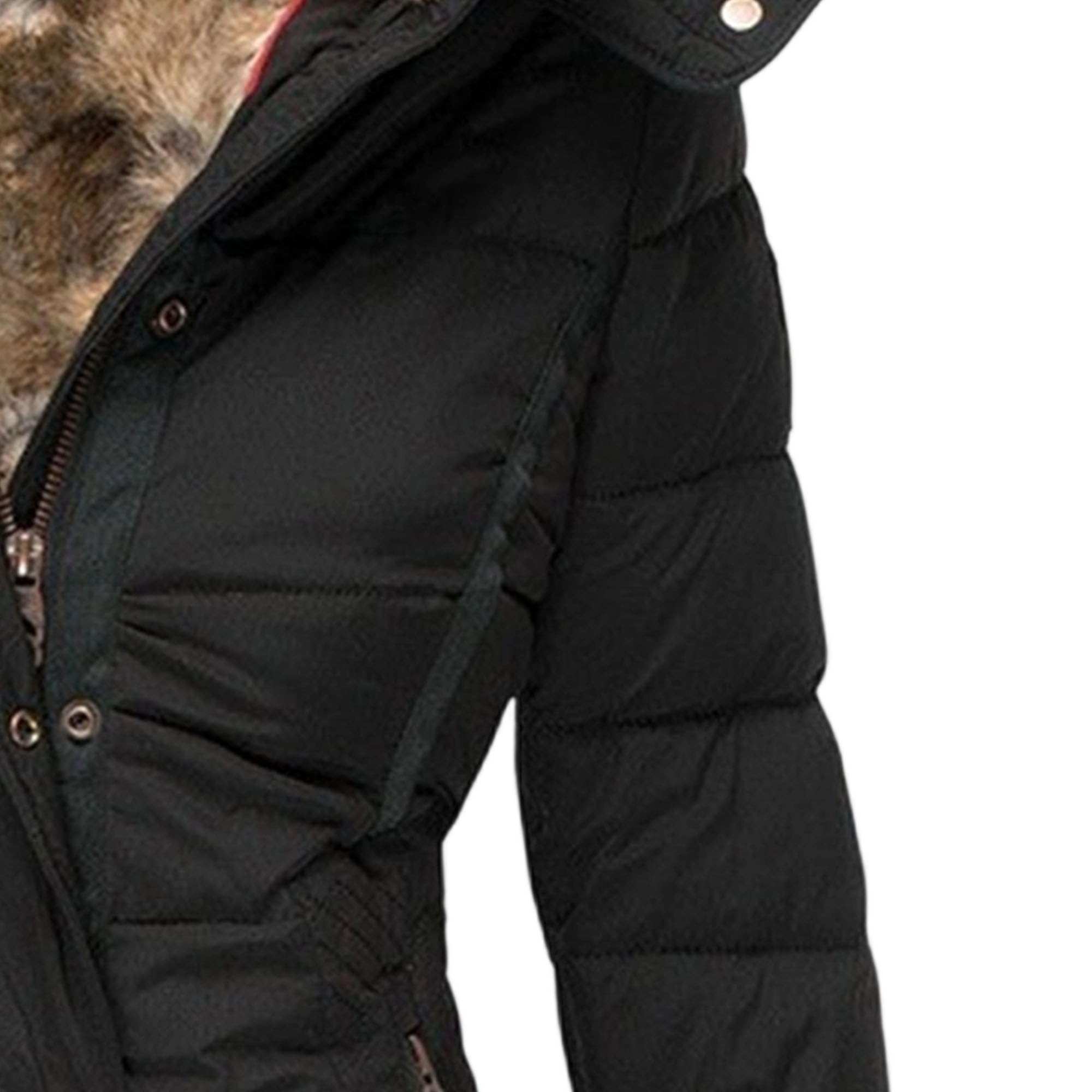 Doudounes chaudes doublées polaire pour femmes, coupe ajustée, manches longues, parkas, fermeture éclair, capuche en fausse fourrure, manteaux d'hiver