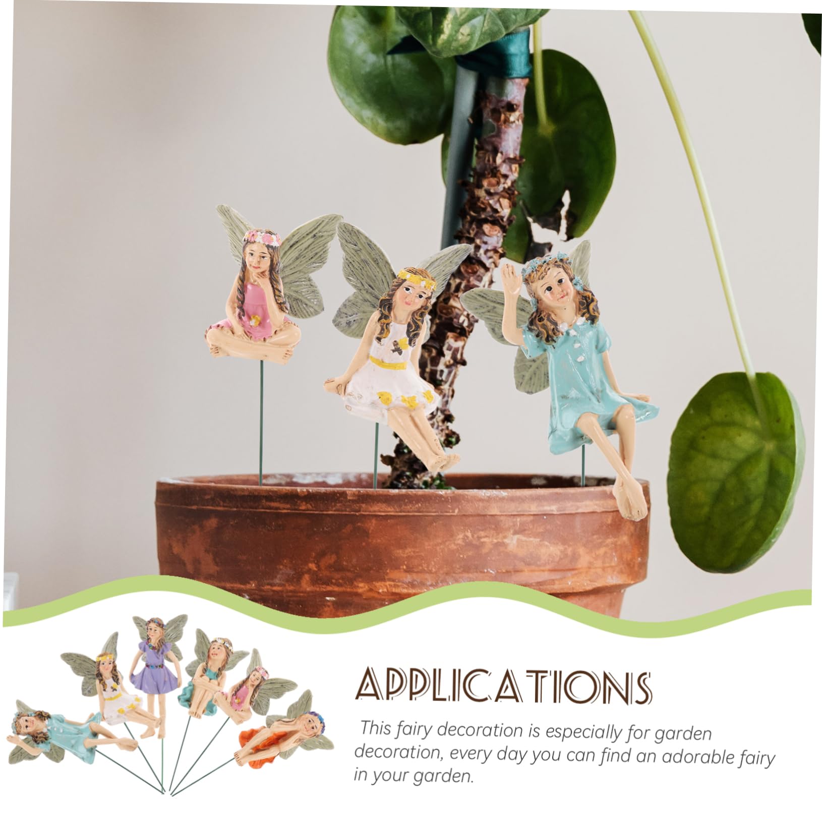 Sosoport 6pezzi Piccole Decorazioni Da Giardino Con Fate Ornamenti Per Bonsai e Paesaggi Accessori Creativi Per Decorazioni Fai Te