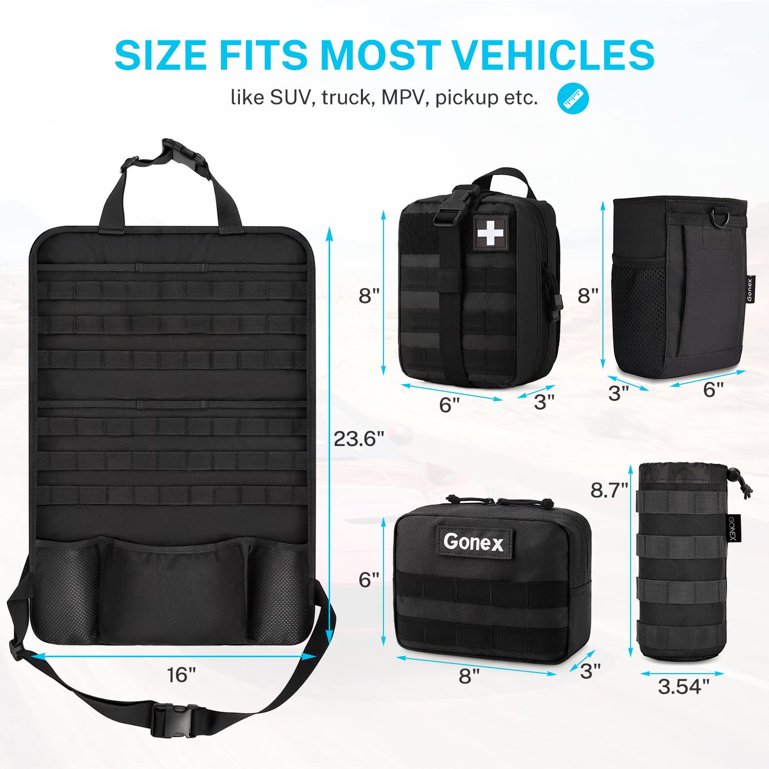 Backseat Car Organizer BXBXHD Pack Tactical Truck Organizer Back