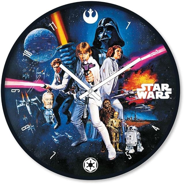 Pyramid International Star Wars Wall Clock (A New Hope) 25cm Diameter-Official Merchandise, Black, One Size