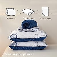 Vista 7 de Simple&Opulence Funda de edredón 100 % algodón orgánico para niños y adolescentes, 4 piezas, funda de edredón suave de dibujos animados con cierre