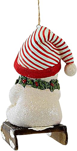 Miniatura 2 de Bethany Lowe Figura de muñeco de nieve Down The Slopes