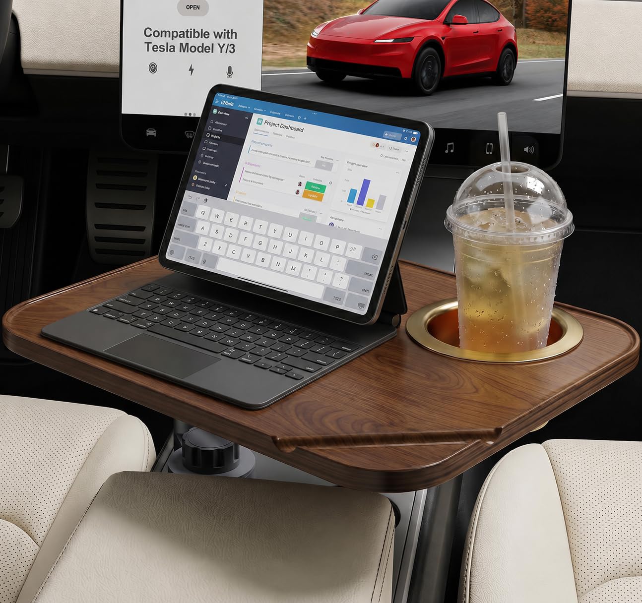 Photo 1 of Wexyldra 360° Adjustable Car Tray for Tesla