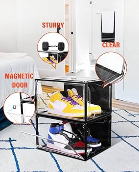 3点セットNEIGHBORHOOD CI/P SNEAKER STORAGE 2 Amazon.com: KDOR Clear Shoe Boxes Stackable, 3 Pack Shoe