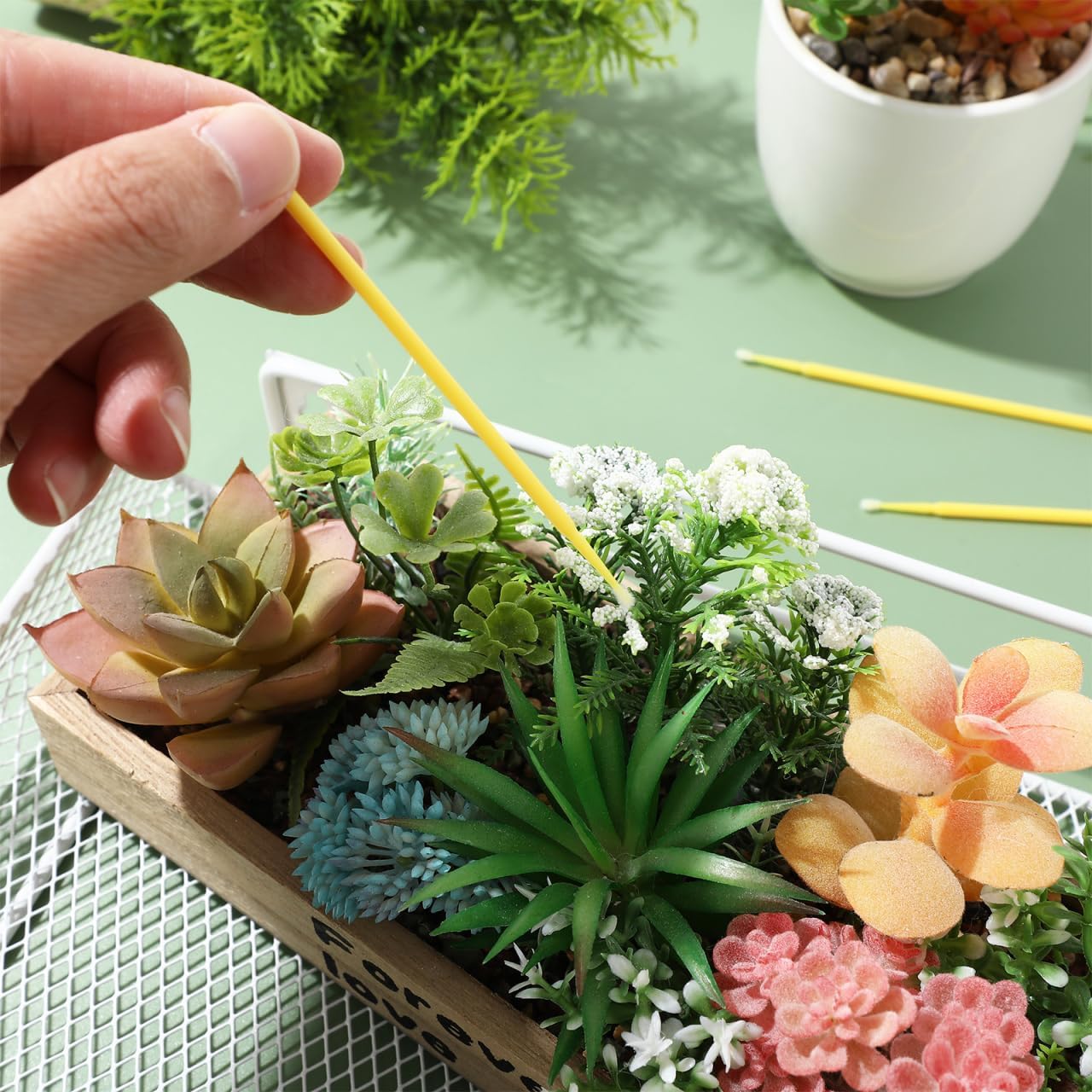 INOOMP Tomato Pollinator Tool Plant Pollination Tools for Vegetables Fruits and Flowers Manual Hand Pollination Brush for Outdoor Garden Use 3.74in Chalk Style image 2