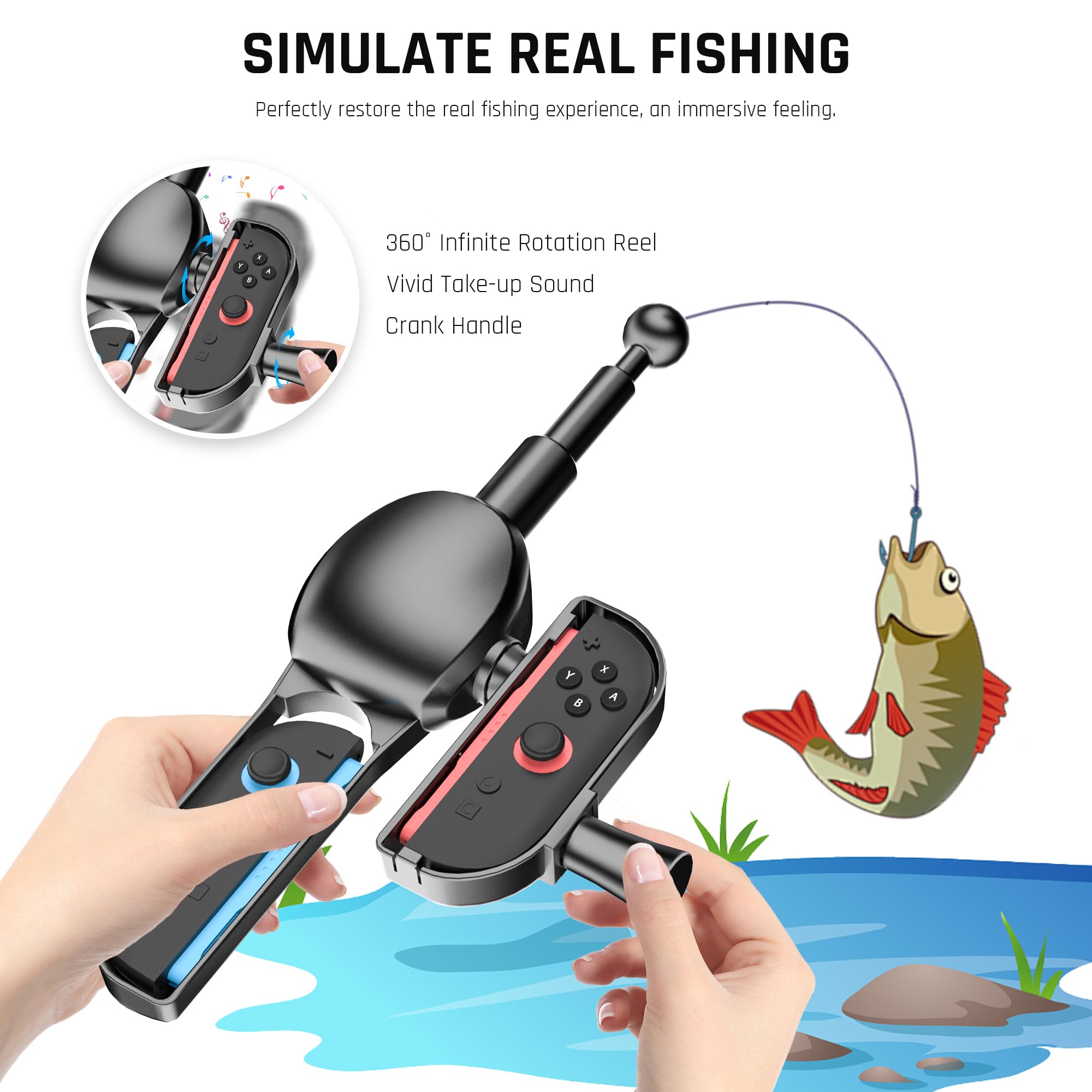 GLDRAM Fishing Rod for Nintendo Switch 2 (2025)