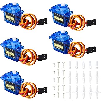 Micro Servo Motor Compatible with SG90 9G for RC Models - Helicopters Airplanes Robots and Arduino Projects - High Efficiency and Performance for Versatile Applications Compact Dimensions for 5