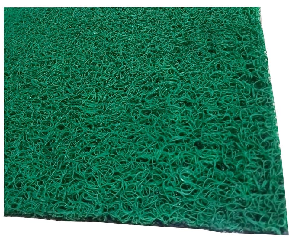 Image of PVC Cushion Foot mat Thick Mesh Main Entrance Doormat with Anti-Slip Rubber Backing for Home Bedroom Bathroom Offices Restaurants Hospitals Shops (2 x 8feet, Green Black)