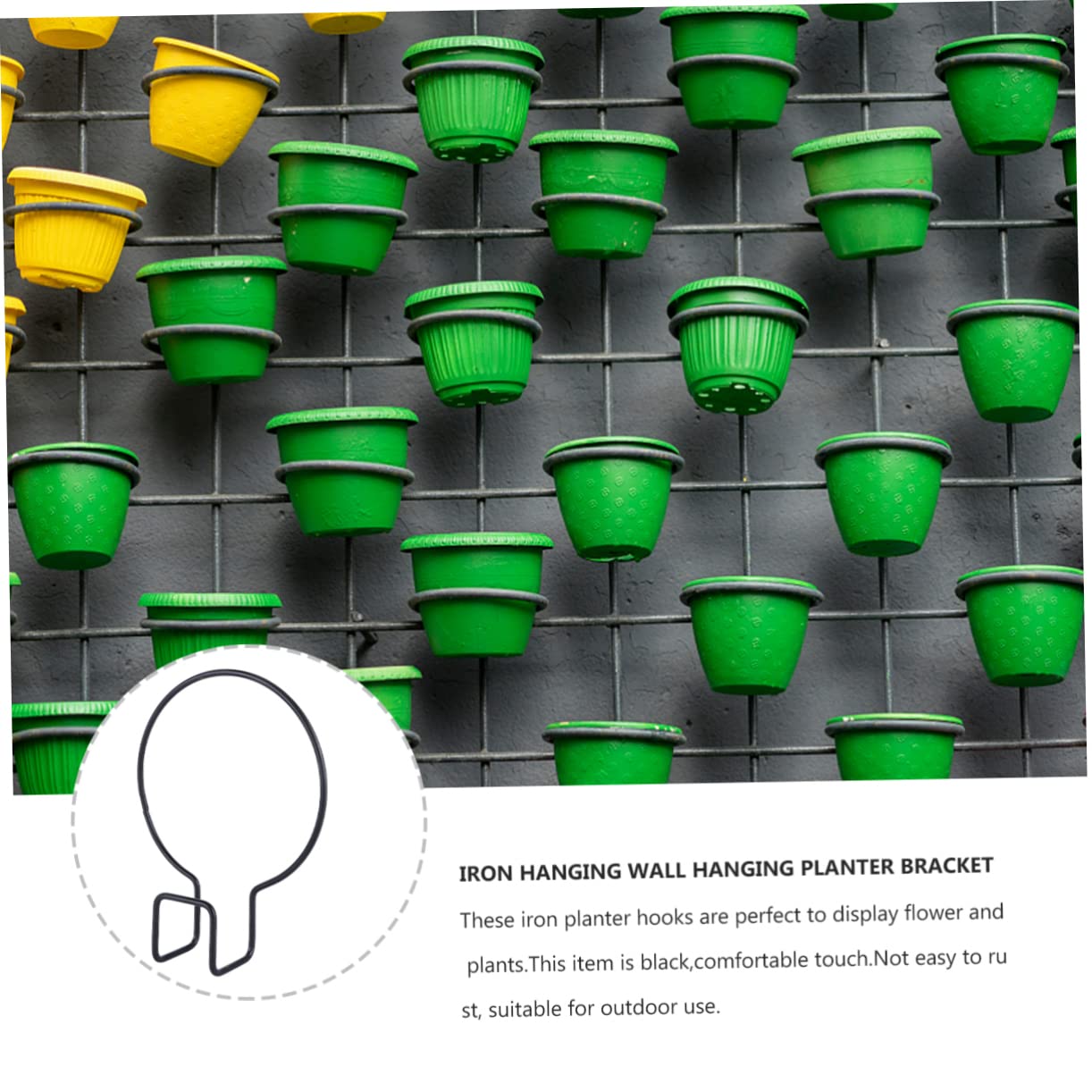 POPETPOP 3 Set Vasi Appendere Supporti Per Balcone Per Piante E Fioriere Da Esterno Facile Da Installare E Decorativo 2 Pezzi * 3
