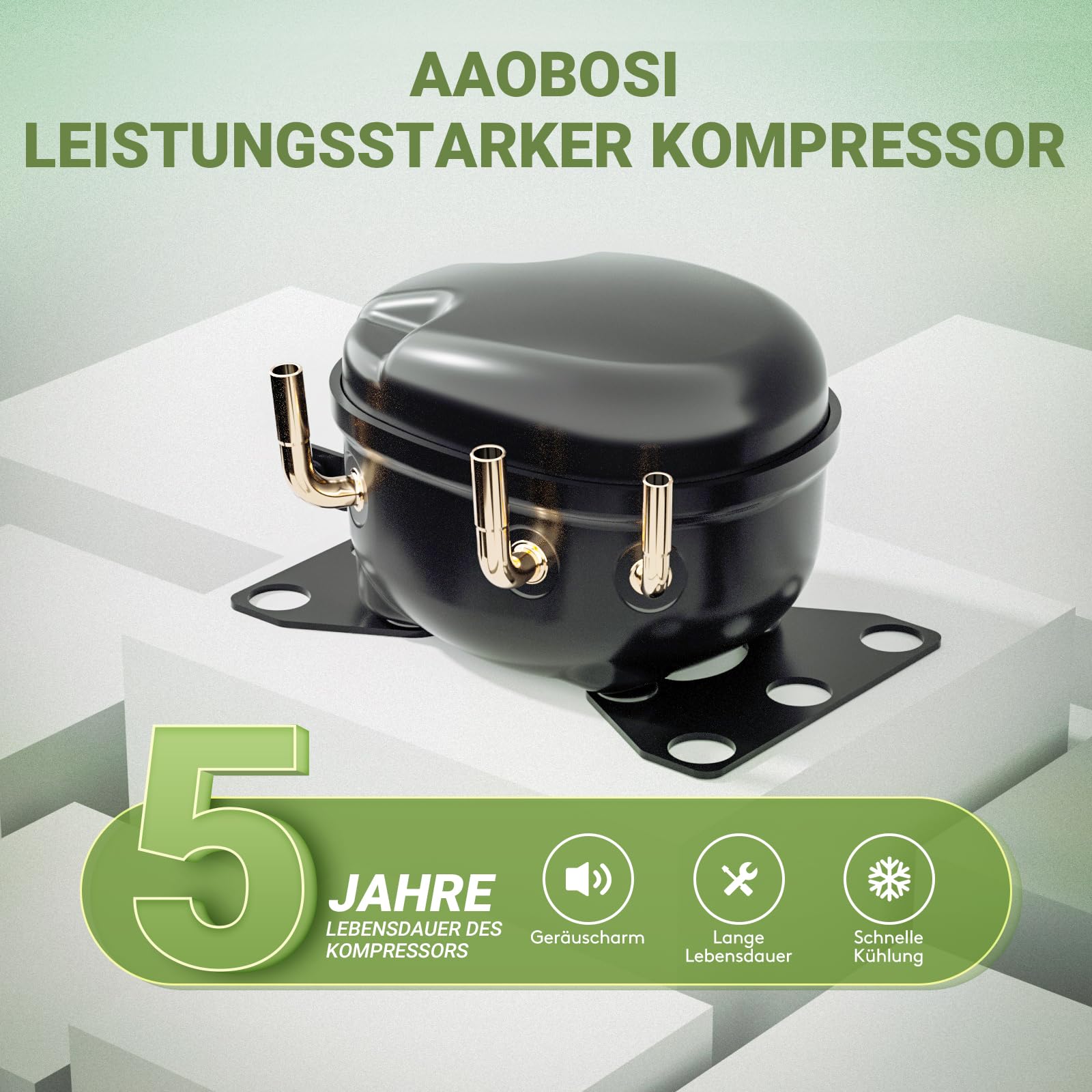 AAOBOSI Kompressor Kühlbox 40L: Elektrische Kühlbox Auto Dual Zone 12/24V DC & 100-240V AC, -20°C bis 20°C – Ideal für Auto, LKW, Boot, Reisemobil & Camping