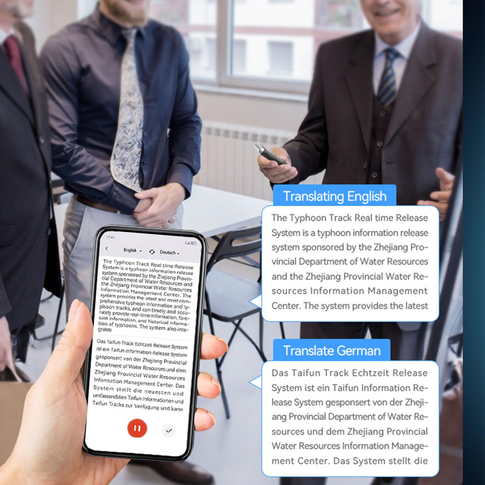 Enregistreur Vocal AI avec Traduction en Temps Réel, 189 Langues Parole-Texte, Enregistreur Sonore Numérique de Contrôle par Application pour Les Réunions, Les Entretiens et Les (64GB)