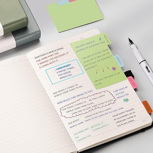 Miniatura 5 de HIUKOOKA Cuaderno de rayas universitarias, diario grande de tapa dura A5 de 320 páginas, papel grueso, diario de cuero para escribir, oficina,