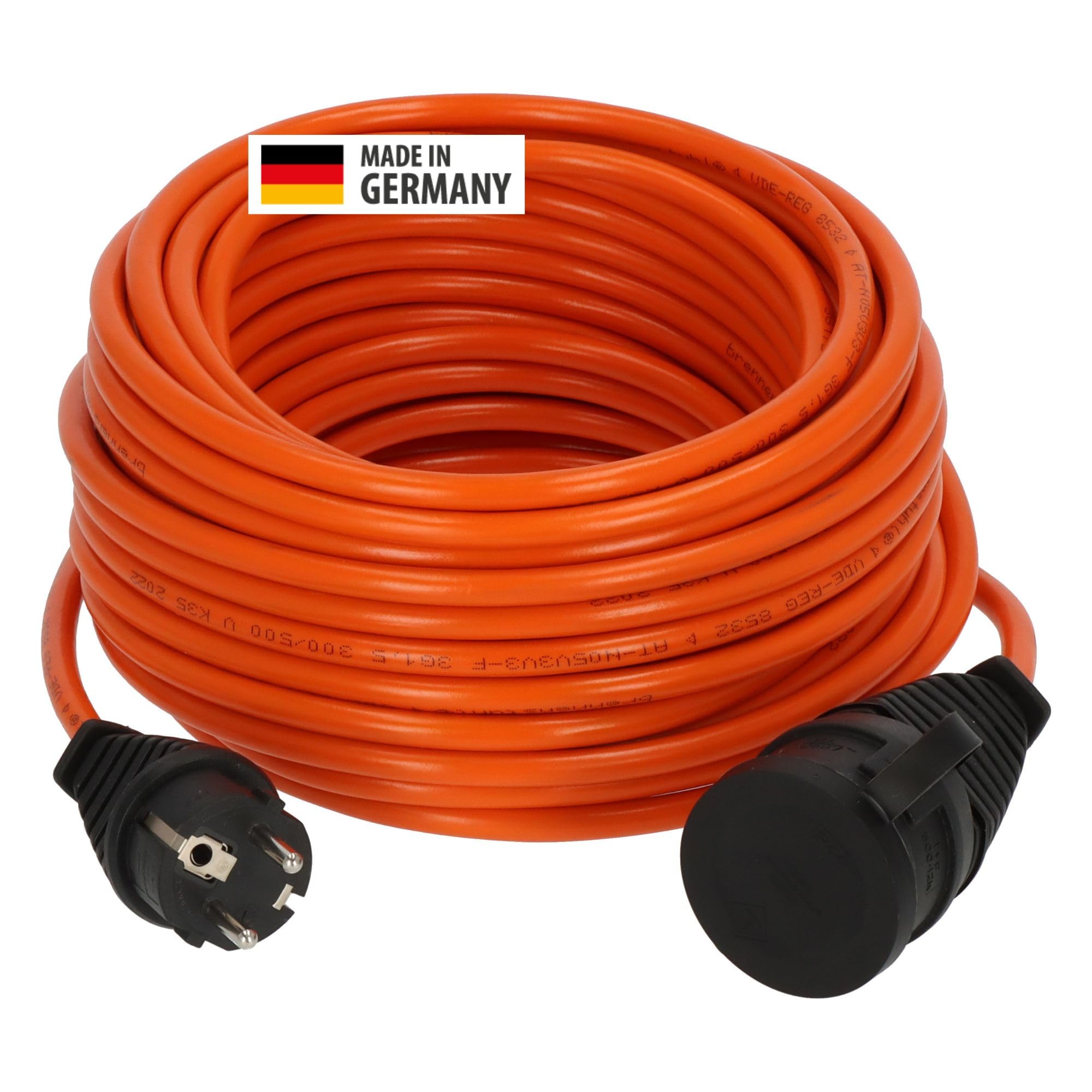 Brennenstuhl Cable alargador Bremaxx® V2 (Cable de 25 m en Naranja, Uso en Exteriores IP44, se Puede Utilizar hasta -35 °C, Resistente al Aceite y a los Rayos UV)