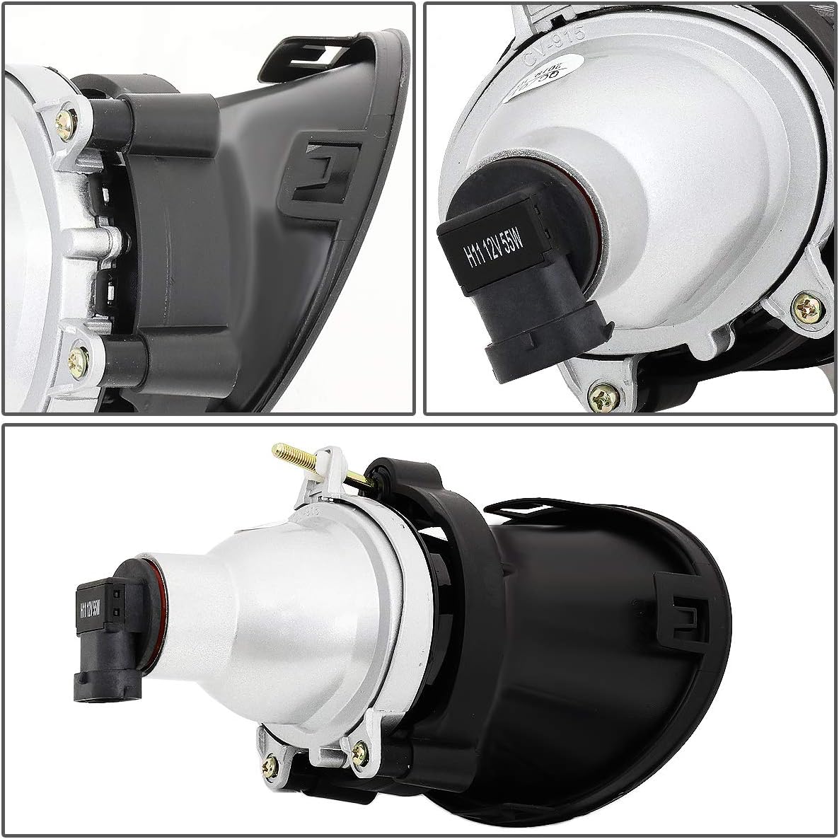 Auto Dynasty Fog Lights Assembly Compatible with 2014-2015 Chevy Camaro LS LT 3.6L, Fog Lamp with Bezel Cover Switch Replacement, Driver Passenger Side, Clear Lens