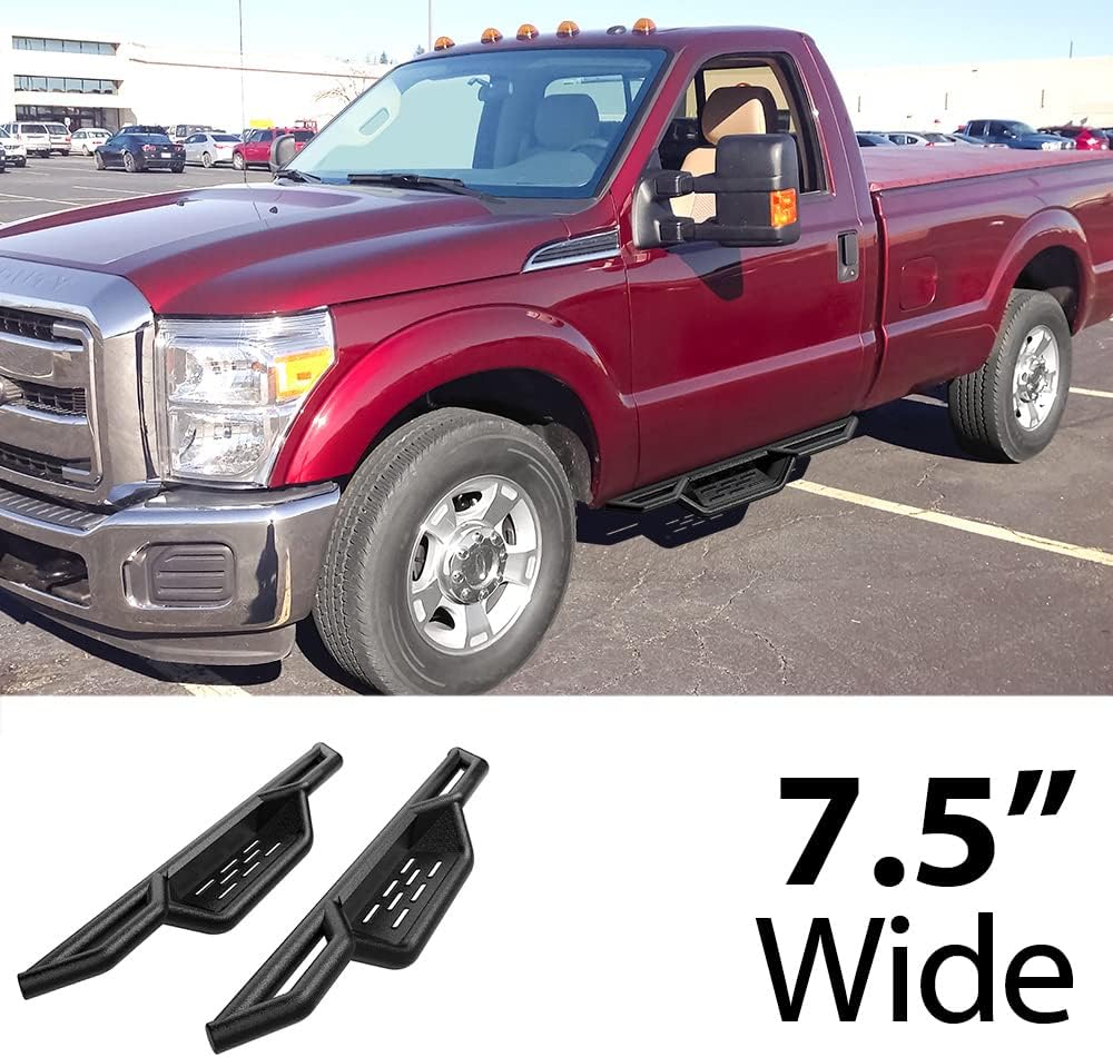 HD Ridez Drop Down Style Running Boards Side Step Compatible with Ford F250 F350 Super Duty 1999-2016 Regular Cab