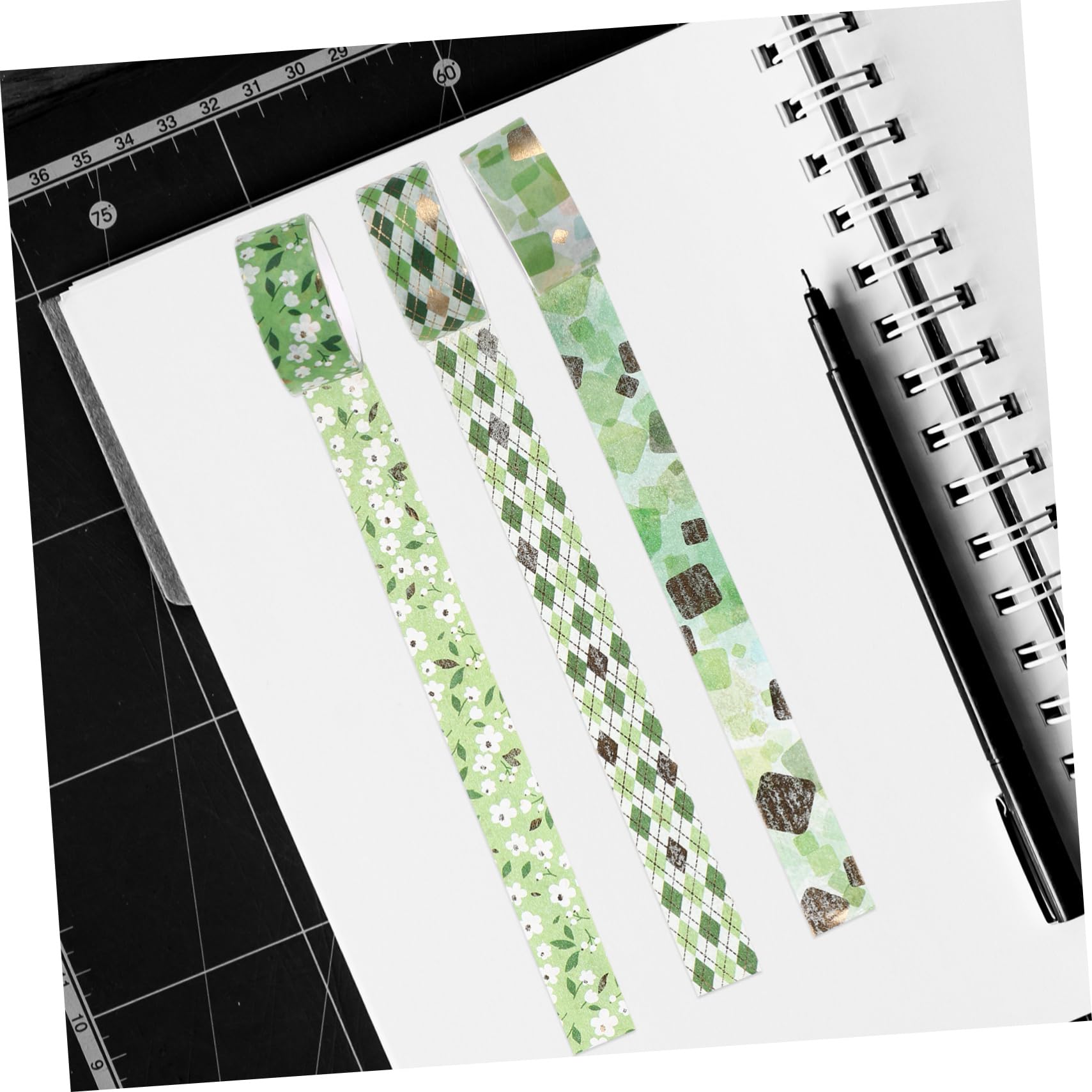 Lurrose 3 Set Di Nastri Floreali Decorativi Washi Paper Tape Per Scrapbooking Diario Quaderno Decorazione 12 * 3