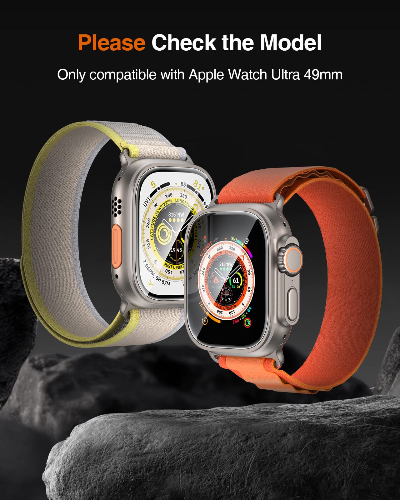LK 6 Pack per Apple Watch Ultra 2/Ultra 49mm Vetro Temperato, iWatch Ultra 2/Ultra Vetro Temperato 9H Senza Bolle, 10x Grado Militare Antiurto e Antigraffio, Ultra Sottile
