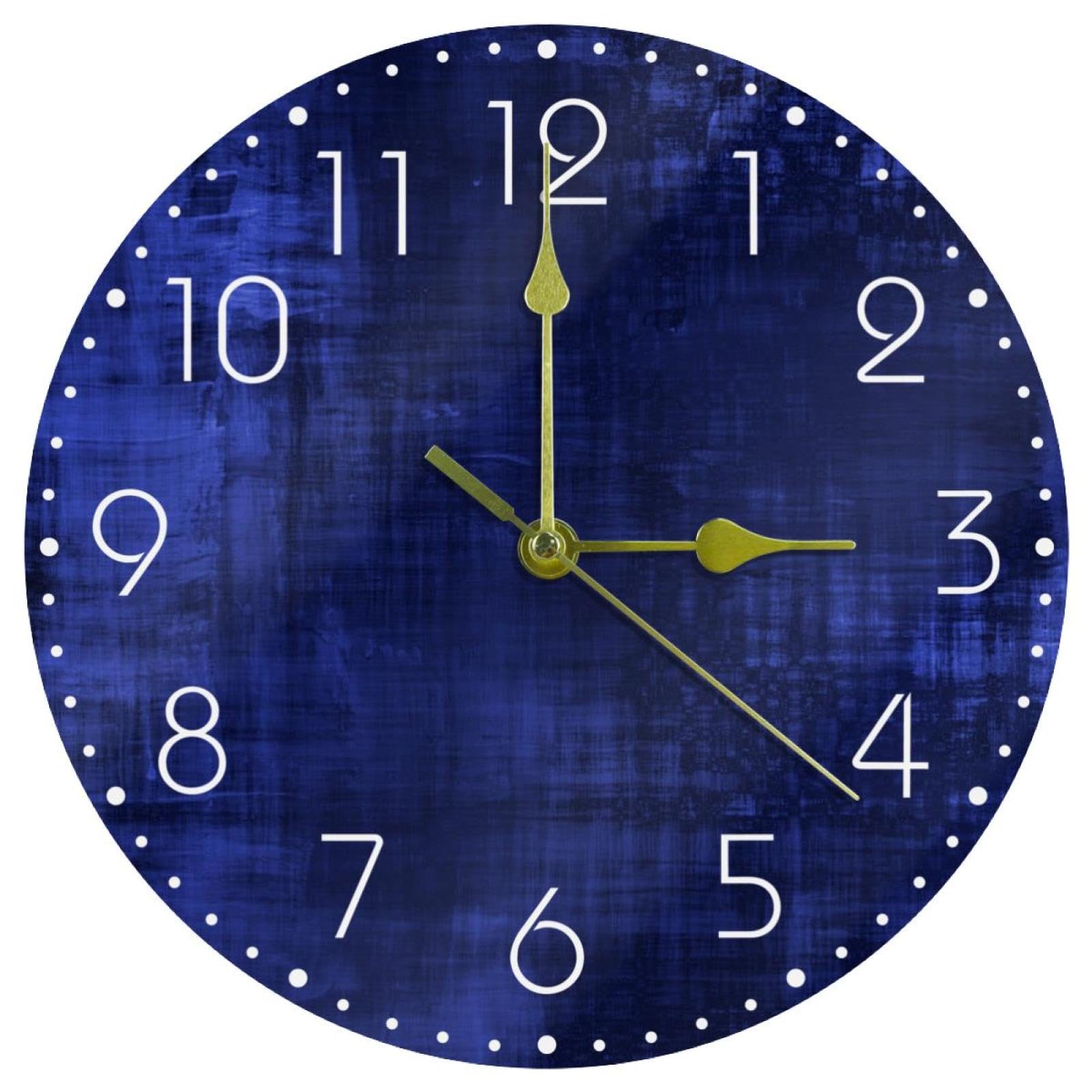 Horloge ronde silencieuse en acrylique bleu pour la maison
