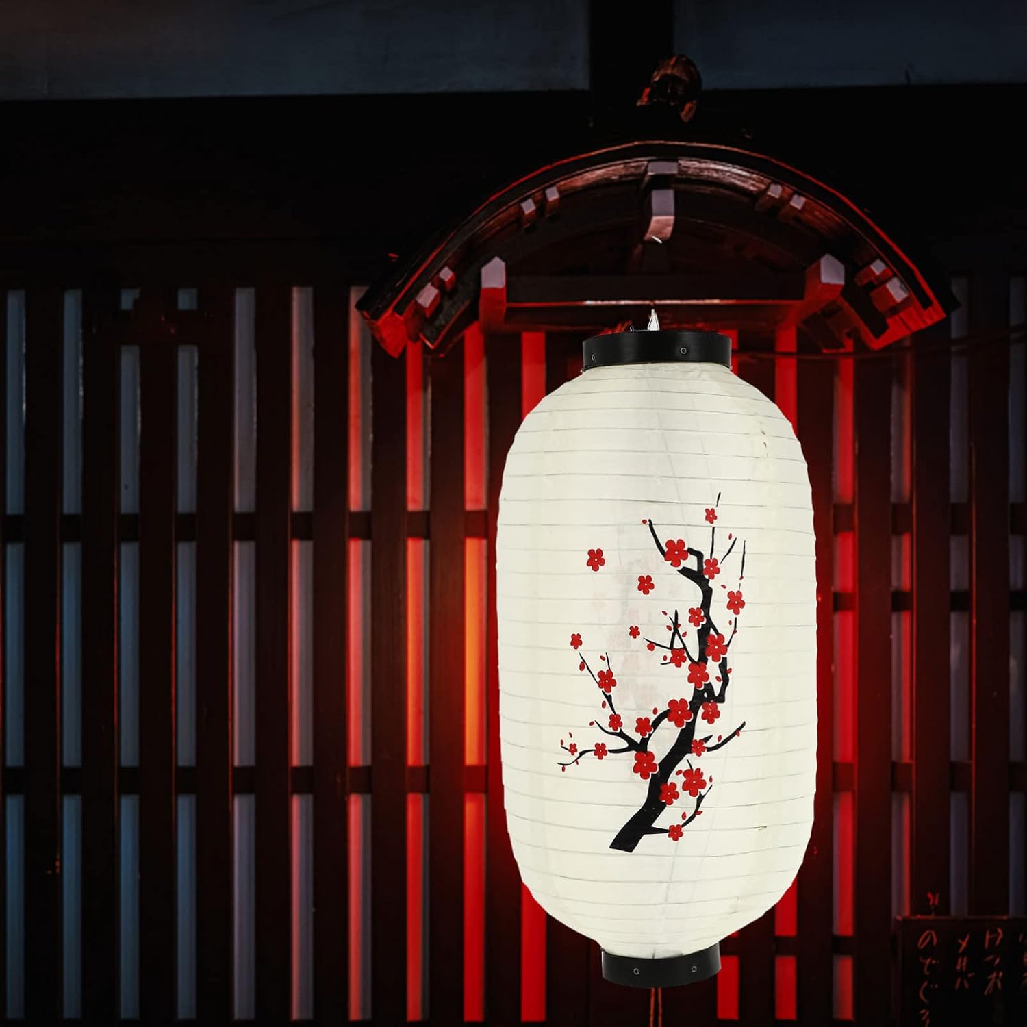 Didiseaon Plum Lantern Sushi Restaurant Lanterns Izakaya Lantern Japanese Silk Lantern Japanese Lantern Lights Japanese Sushi Lantern White Silk Lantern Hanging Wrought Iron
