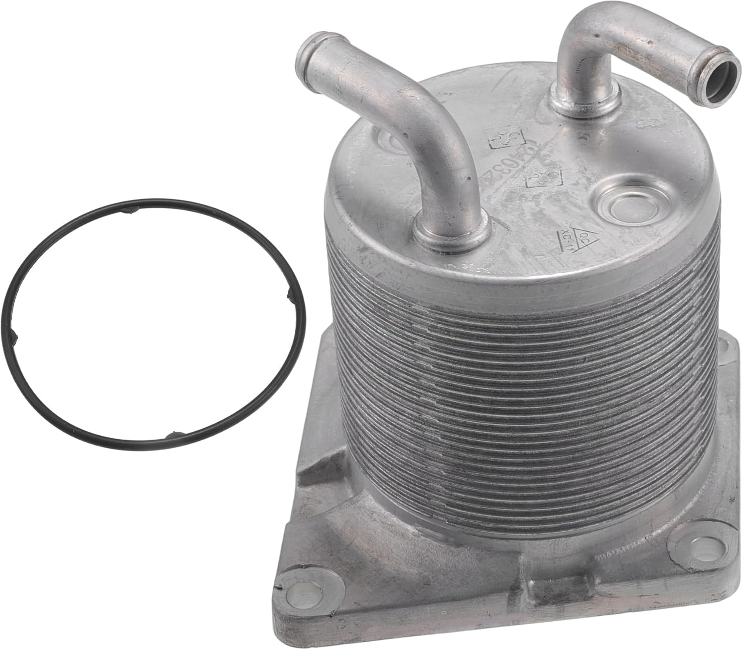 Engine Oil Cooler for Nissan Rogue No.7200756 | Transmission Oil Cooler Silver Tone with O-rings Seal Aluminum Alloy 1 Pc for Nissan Sentra