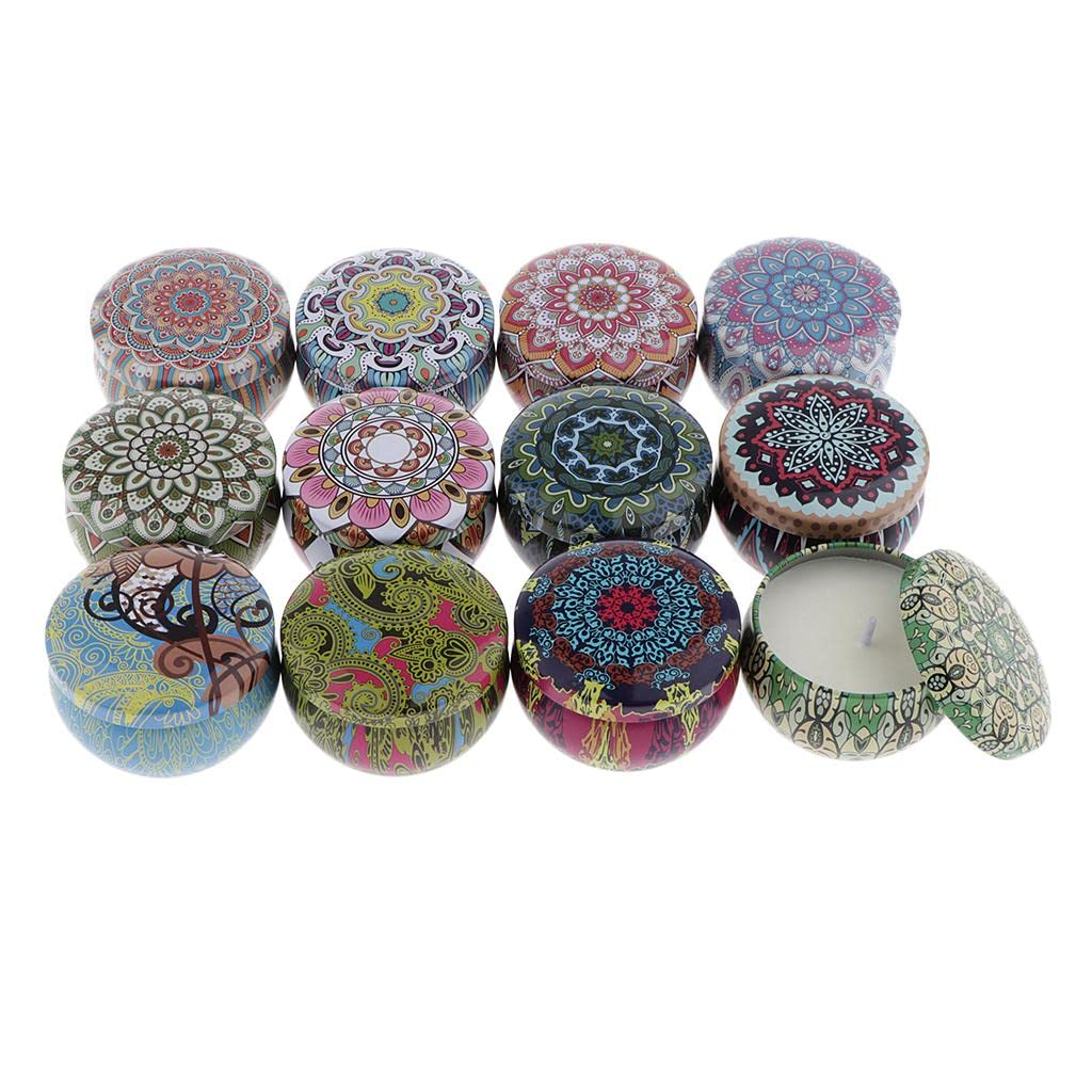 misppro 12 velas aromáticas mixtas de cera de soja en caja de viaje para bodas y fiestas