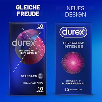 Durex Orgasm Intense Condoms Transparent 10-Count