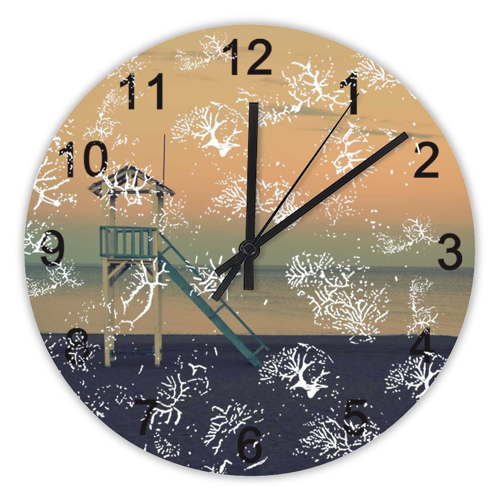Horloge murale silencieuse contre le bruit pour décoration de maison et bureau