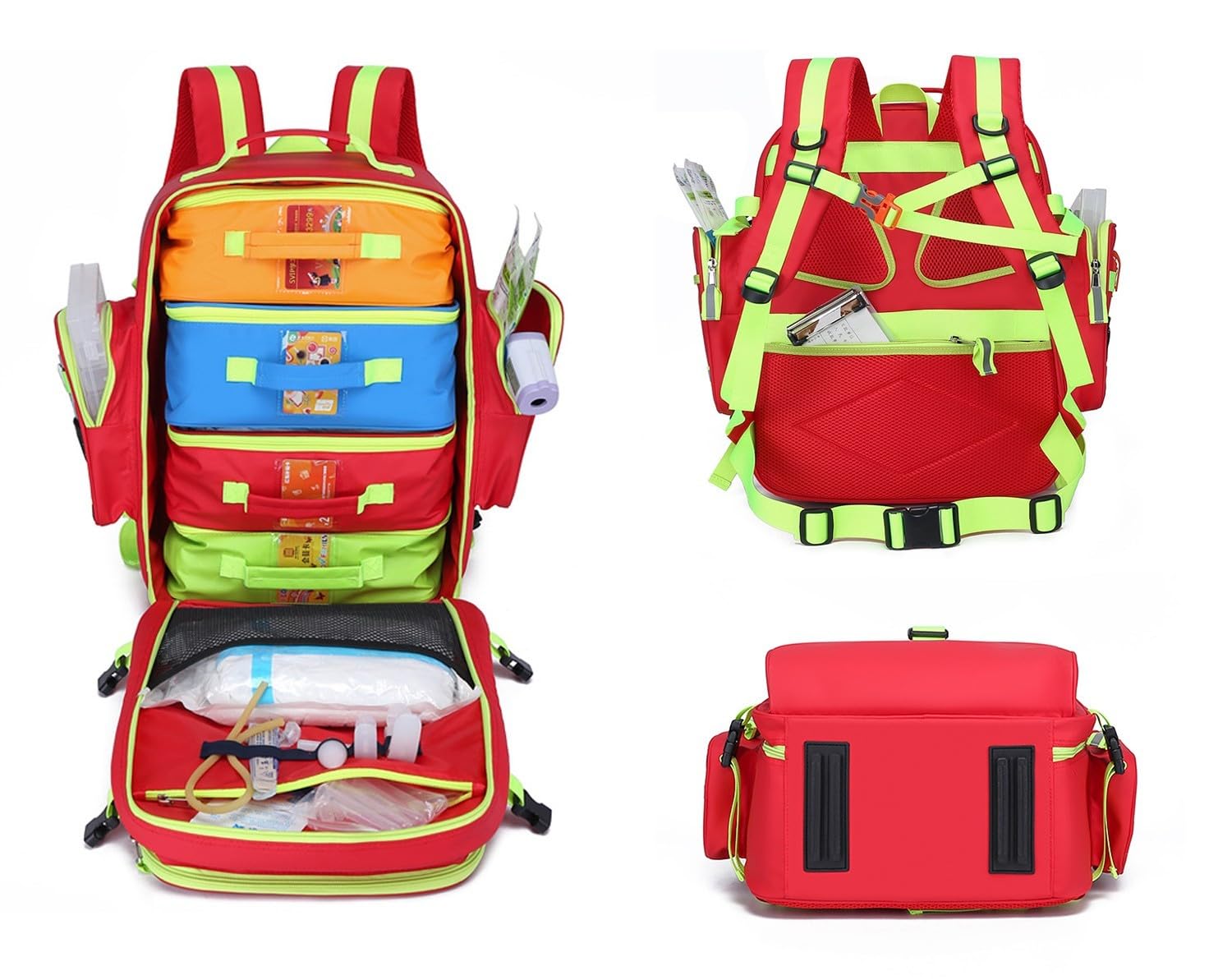 REHOOF Bolsa De Emergencia para Traumatismos, Botiquin Viaje,Bolsa Médica, Mochila De Primeros Auxilios,Kit Emergencia para Exteriores para Escalada Senderismo Acampar Botiquin De Primeros Auxilios