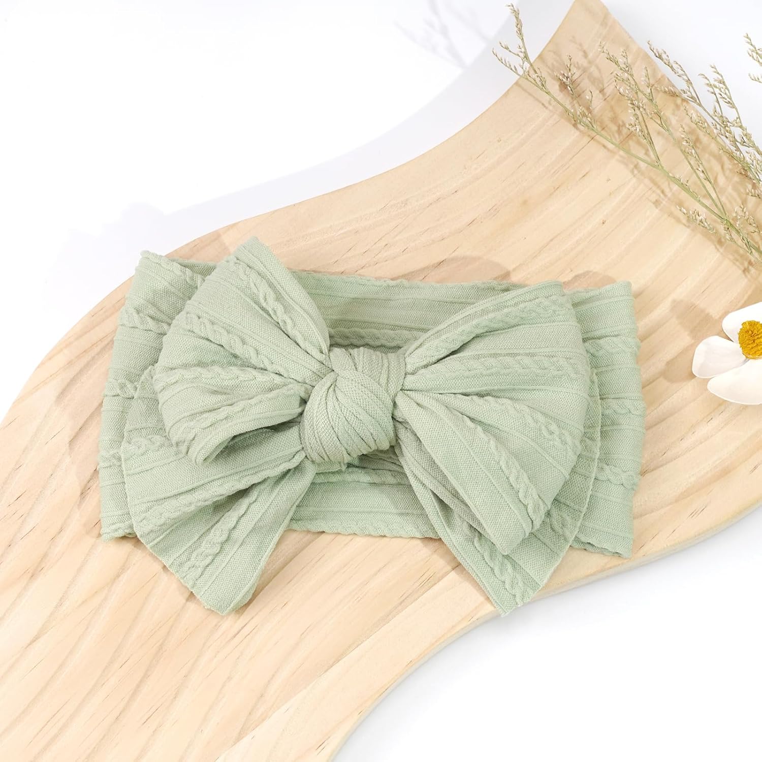 Yxiang 6PCS Super Stretchy Soft Baby Headband,Cute Big Bows Head Wrap Nylon Headband for Baby Girls Newborn Infant Toddlers - Image 4