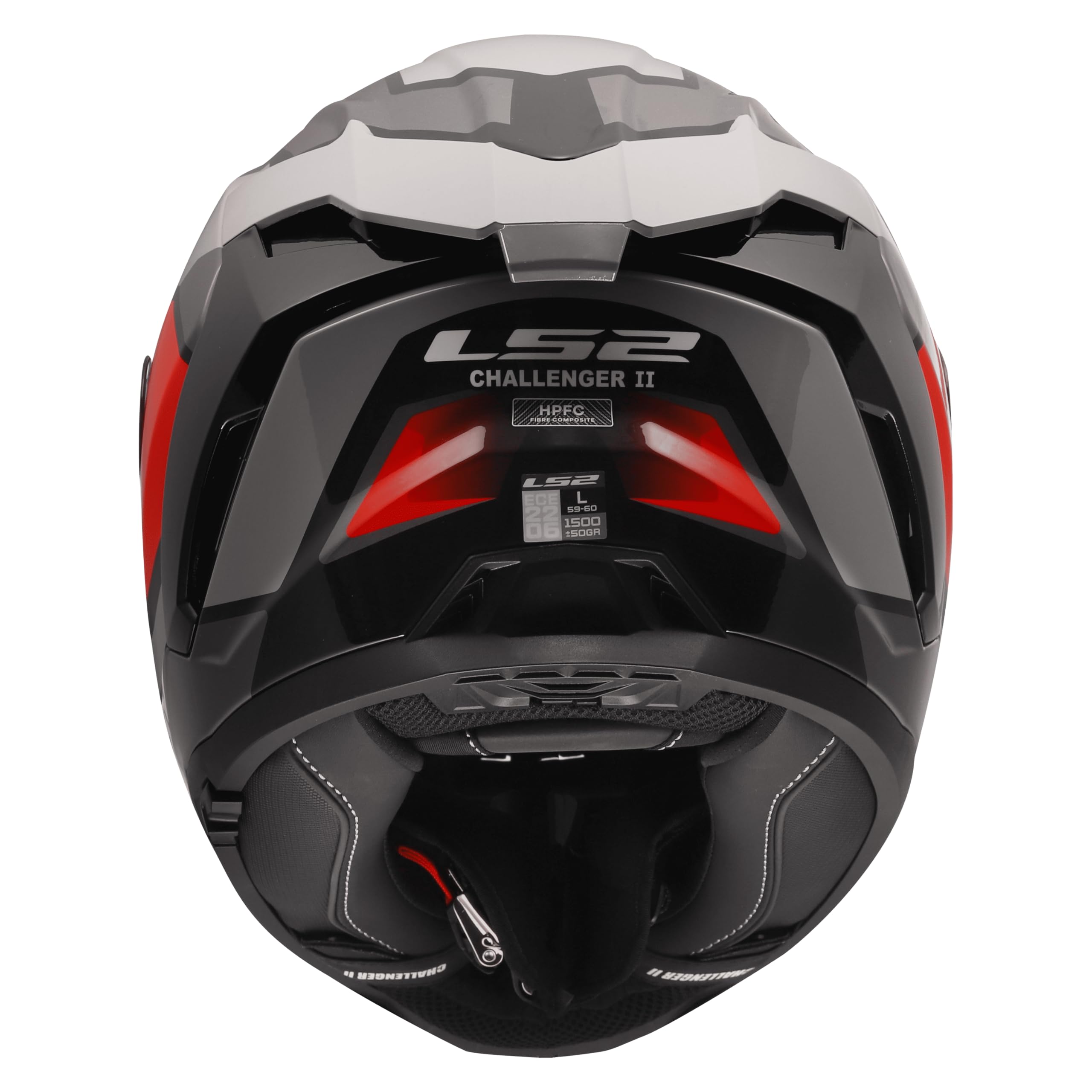 LS2, Casco Moto Integral CHALLENGER II VIPER Grey Red, M