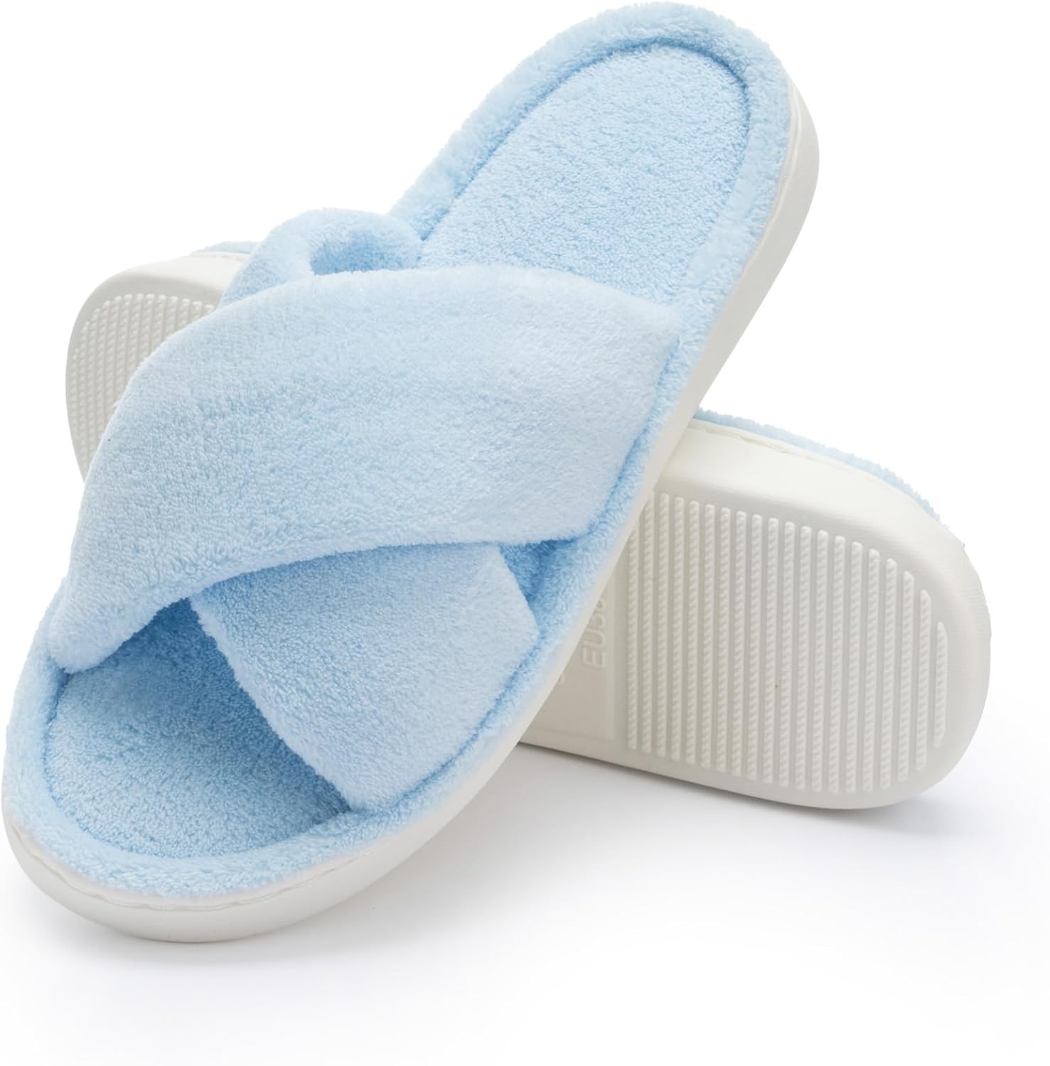 NineCiFun Womens Fuzzy Open Toe Slippers House Shoes