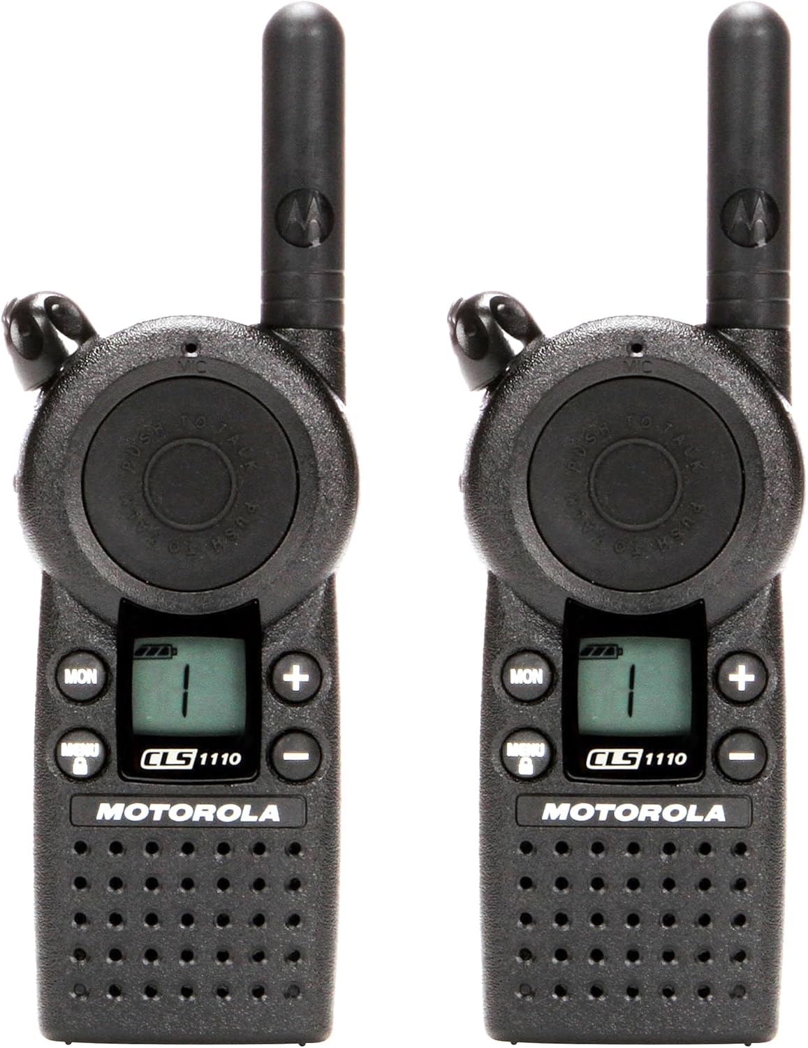 2 Pack of Motorola CLS1110 Two Way Radio Walkie Talkies (UHF) Black