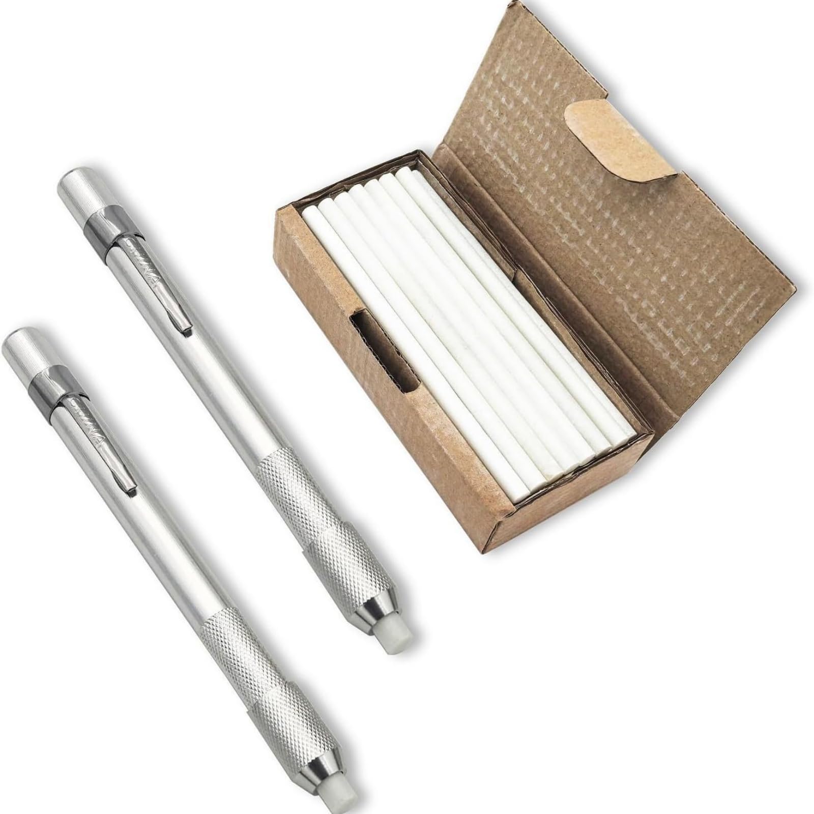 Harilla 2 Pièces Porte-crayon Pierre avec Recharges Savon Boîte Incluse Grip Ergonomique pour Précision Lors des Projets Techniques Adapté au Artisanat Bricolage