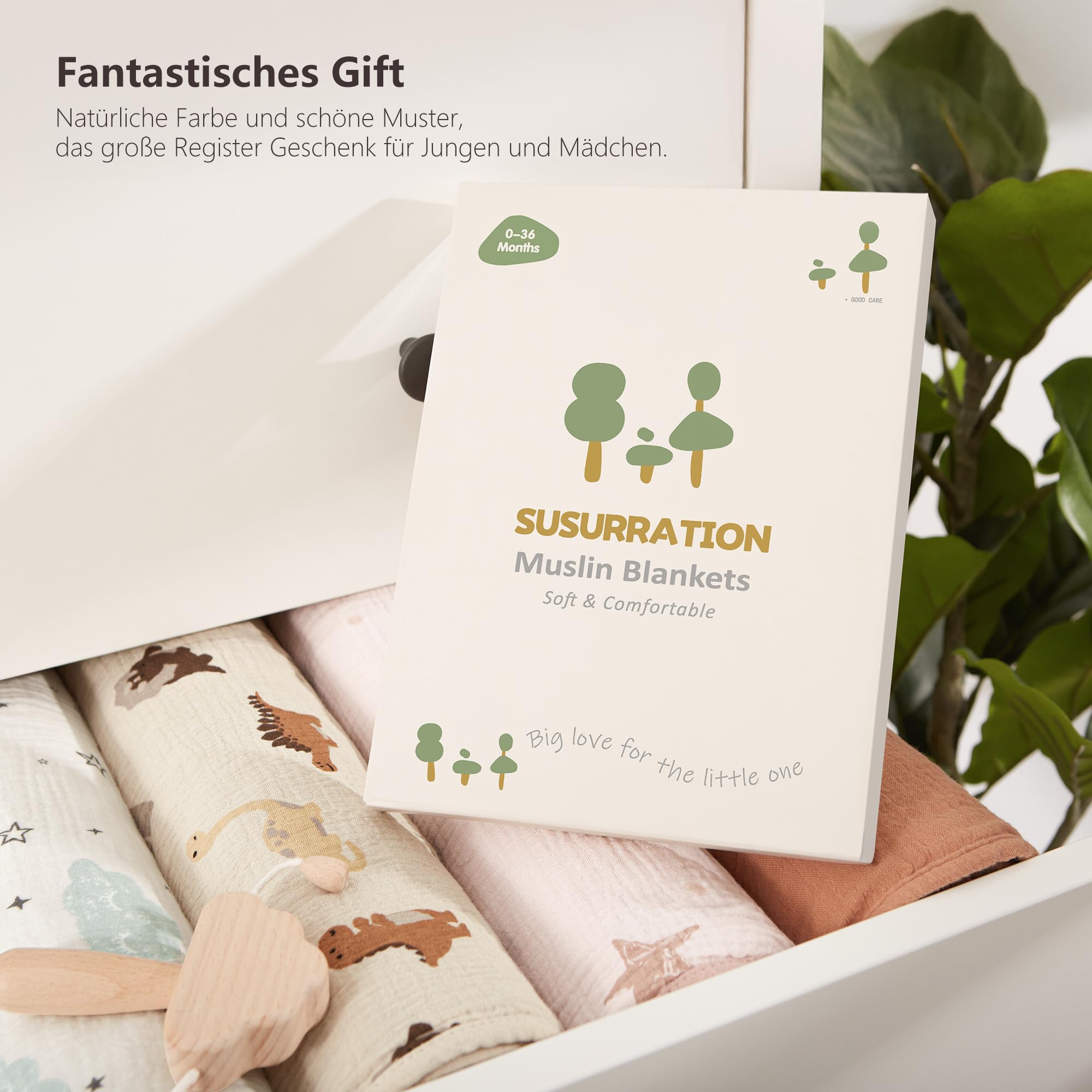 Coperta In Mussola Di Cotone Per Neonati 75x100cm - Morbida E Traspirante, Design Nuvola Bianca