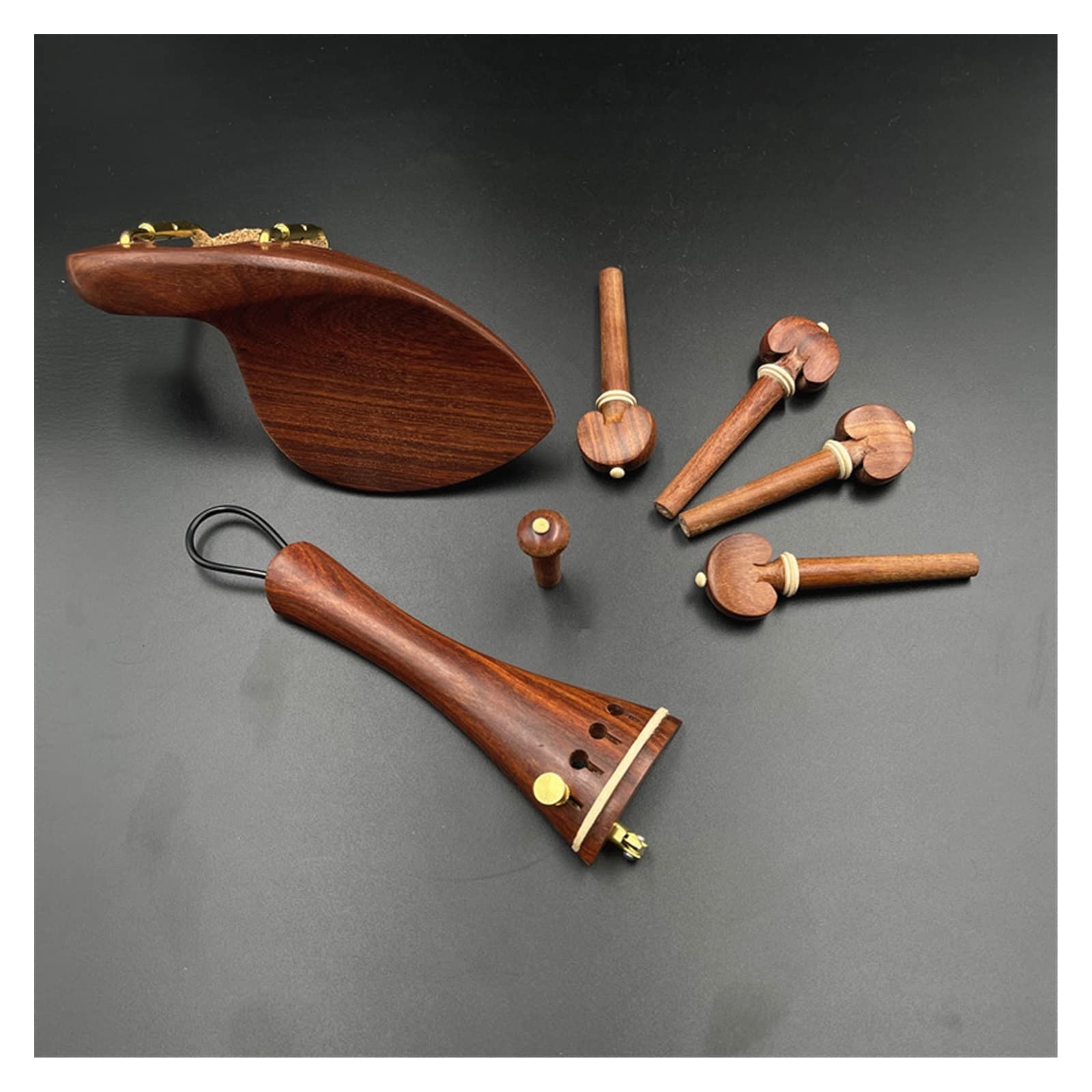 Nuovo Set di Accessori in Palissandro per Violino 4/4 Principiante Accessori per Violino (Color : 04)