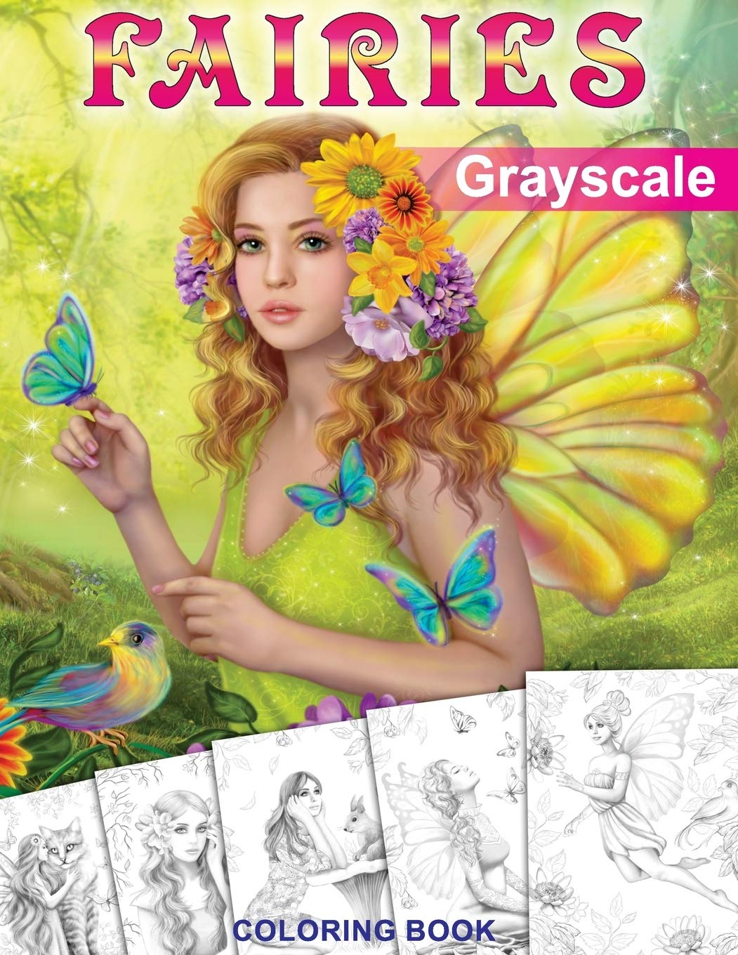 Fairies. GRAYSCALE Coloring Book: Coloring Book for Adults: 1 (Fantasy adult coloring books)