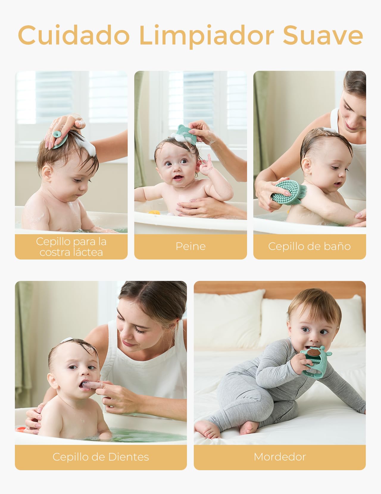 Momcozy Elite Kit Bebe, Neceser Bebe para Cuidado & Limpieza, Cosas para Bebes Recien Nacidos Incluye Electrico Lima Uñas & Aspirador Nasal, Cinturón de Vientre, Termometro, Cepillo Dientes y de Baño
