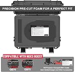 Case for NOCO Boost GB70 & X GBX75 – Waterproof Hard Box with Custom Foam | Shockproof Protective Travel Box Compatible with NOCO GB70/X GBX75 Jump Starter - for Car Truck Owners | for Emergency,Travel